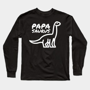 Papasaurus Papa gift T-shirt Long Sleeve T-Shirt